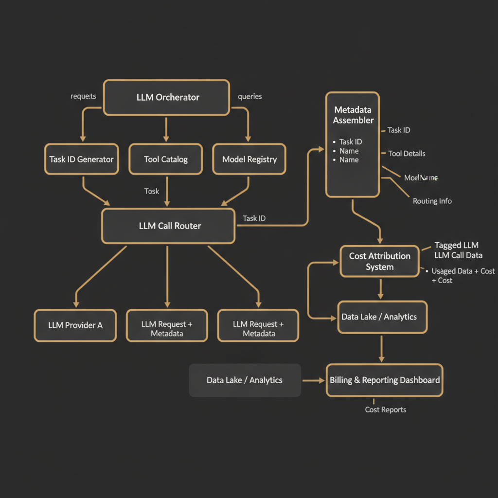 Cost attribution: tagging every LLM call with task ID, tool name, and model